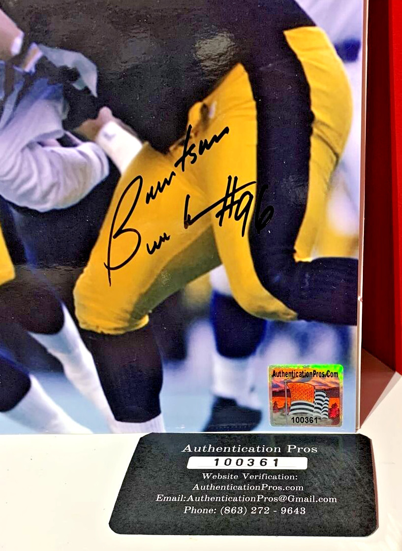 BRENTSON BUCKNER AUTOGRAPHED SIGNED PITTSBURGH STEELERS 8X10 PHOTO wCOA