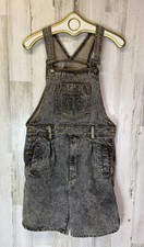 90 s WTC Acid Wash Denim Shortalls Short Overalls World Top Class M 10 -Read