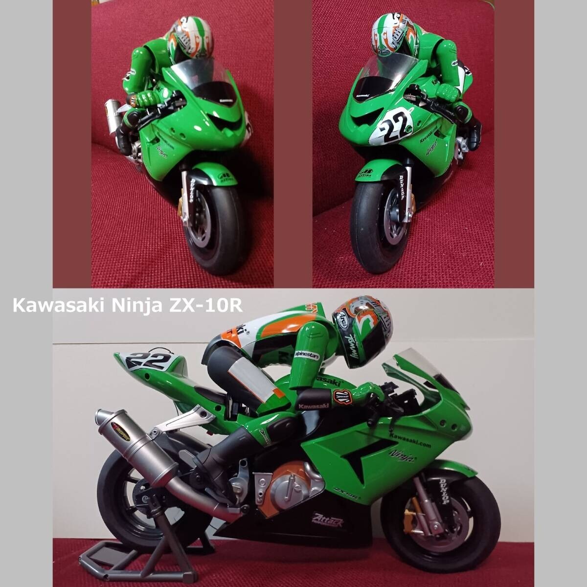 Rare Japan Only Nikko Kawasaki Ninja ZX10R 1 5 RTR RC Motorcycle