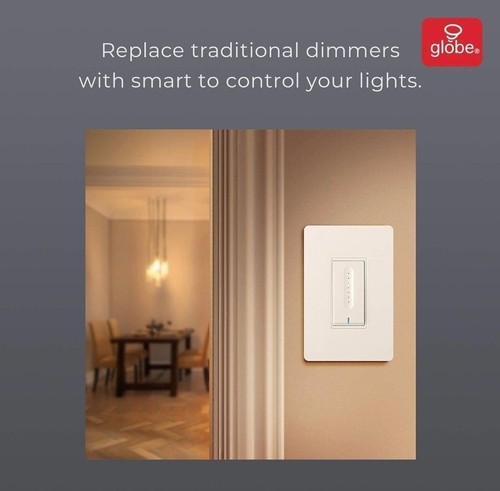 Wi-Fi Smart Dimmer Switch, No Hub Required, Voice Activated, White - Picture 4 of 7