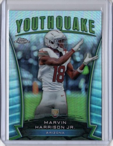 2024 Topps Chrome MARVIN HARRISON JR RC Rookie Youthquake Refractor Card #4