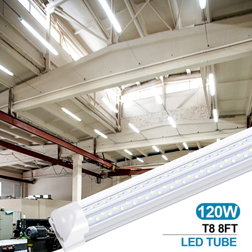 6 Pack 120W T8 8FT Led Tube Light Bulbs 8 Foot Led Shop Light Fixtures 6000K - Picture 8 of 12