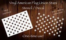 American Flag Vinyl 50 Star Union (Stencil / Decal) - Multipurpose & Wood Flag