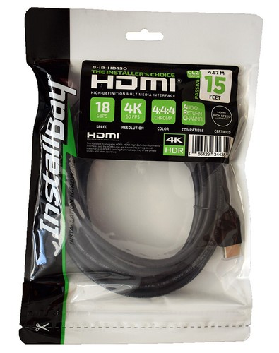 NEW HDMI Cord Install Bay In Wall ACR High Speed 4K HDR 15 ft Cable 18 GBPS - 第 1/4 張圖片