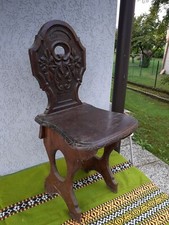 Vecchia Sedia In Legno Intagliata