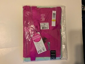 Woman's Pajama by Hue, Paint My Heart LS Knit Set, Medium, MSRP $58, NEW