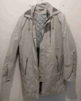 NAUTICA GEAR MENS NEWPORT RAINCOAT TAN WITH HOOD