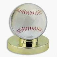 1 DELUXE GOLD BASE PLASTIC BASEBALL DISPLAY CASE