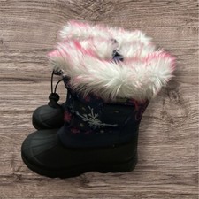 Thinsulate Ksnow Navy Fuchsia Waterproof Boots Girl s Size 1