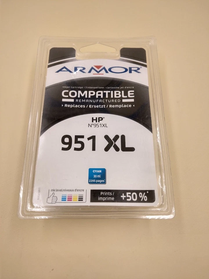 Cartouche d'encre ARMOR cyan compatible HP 951 XL - Photo 1/1