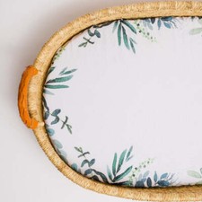 Leafy Border Changing Pad Cover - Cotton Baby Bedding Sheet Boy/Girl Nursery