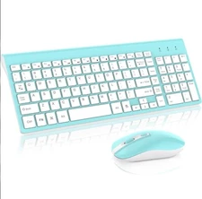 Cimetech Ultra Thin Wireless Keyboard Mouse Set 2.4G Ergonomic Silent PC Windows
