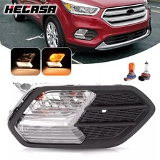 Passenger Side For Ford Escape 2017-2019 Driving Bumper Fog Light w/Bulb & Cover