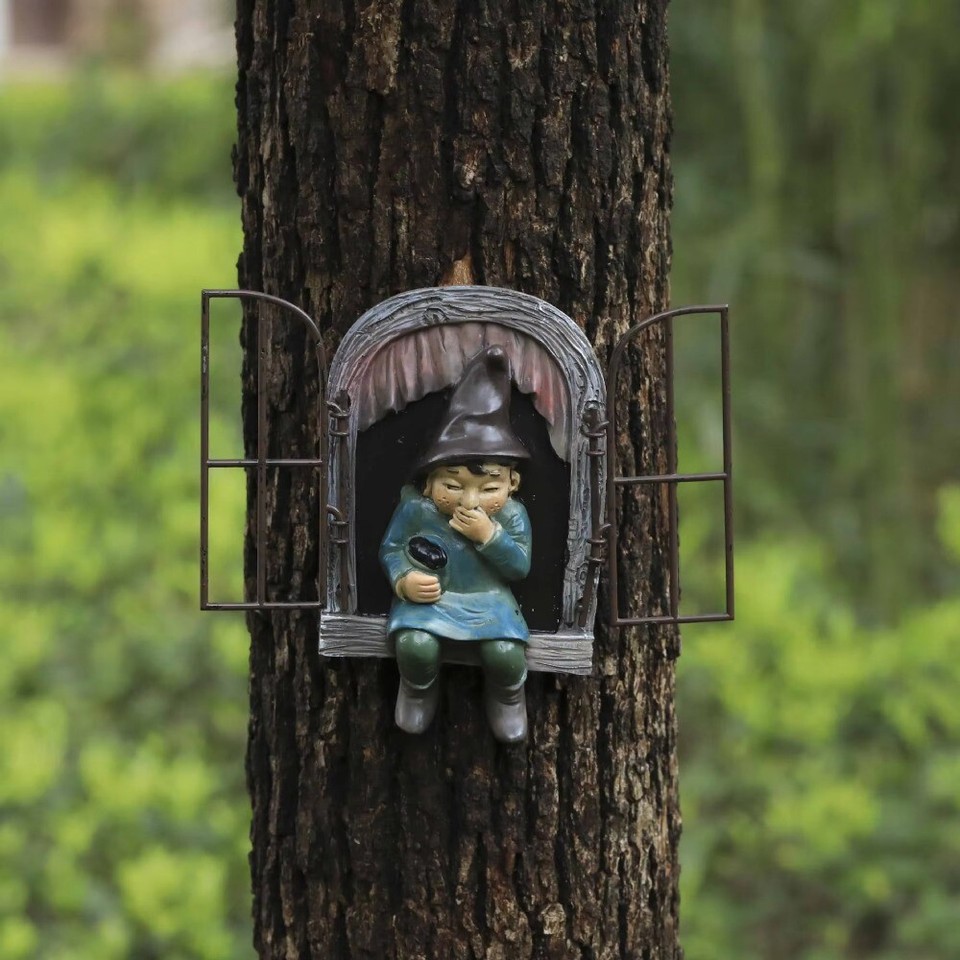 Garden Decor Gnome Statue Garden Gift Dwarf Figurine Fairy Sculpture