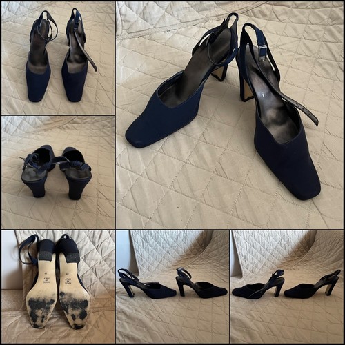 GIANNI FERRANTE HEELED SANDALS SHOES SIZE 39 COLOR BLUE