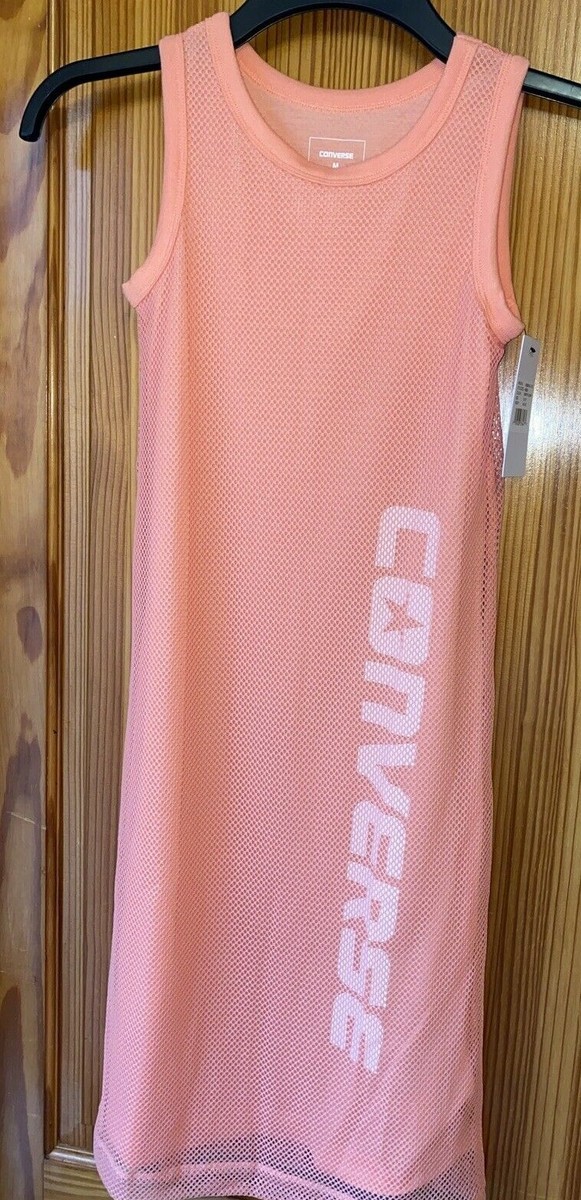 GIRLS CONVERSE ORANGE PEACHY CASUAL DRESS AGE 10-12 YEARS NEW TAGS NETTING  | eBay UK