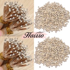 1000 PCS Beads Silicone Lined Copper Nano Rings Micro Links Beads for Extensions