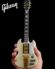GIBSON 1964 SG Custom Blanche Réplique De Guitare 1:4 ~Axe Heaven~