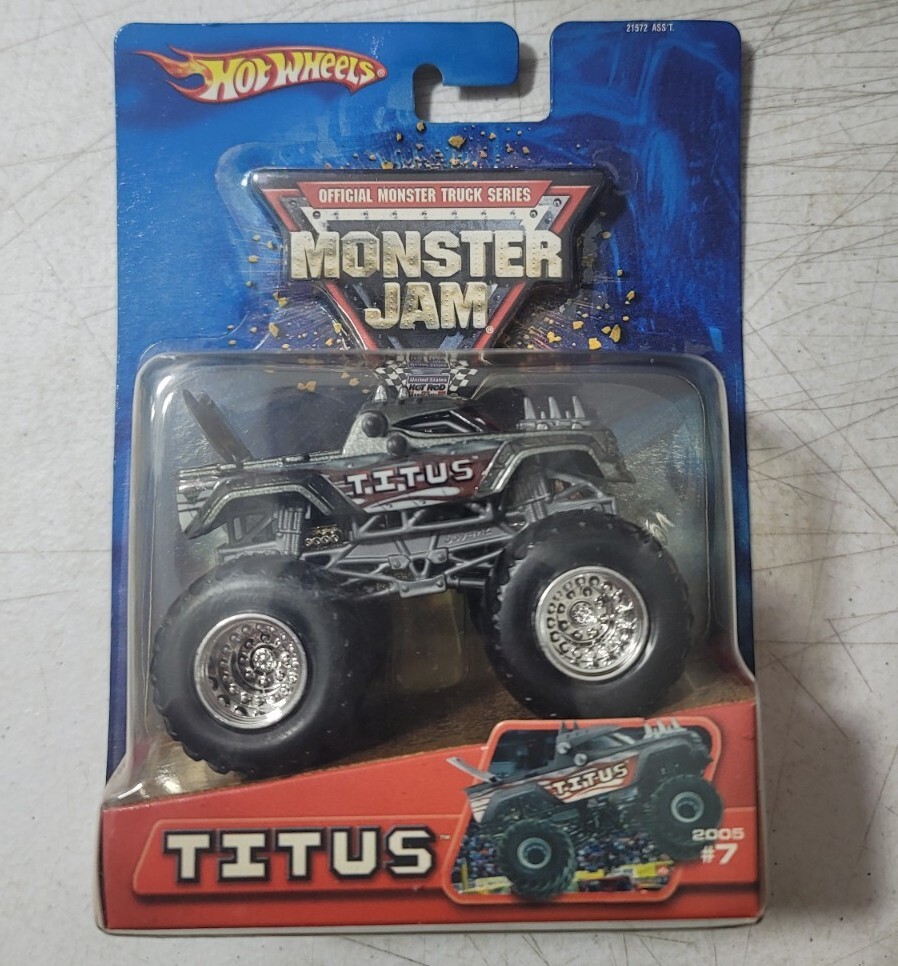 Hot Wheels Monster Jam Titus Truck 2005 #7 Brand New Factory