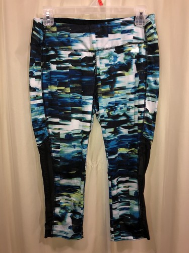 AVIA Black \u0026 BLUE Cropped YOGA Pants 