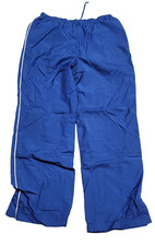 Vintage Nike Joggers Swoosh Logo Front Zipper Navy Sweat Pants Women's M 8-10