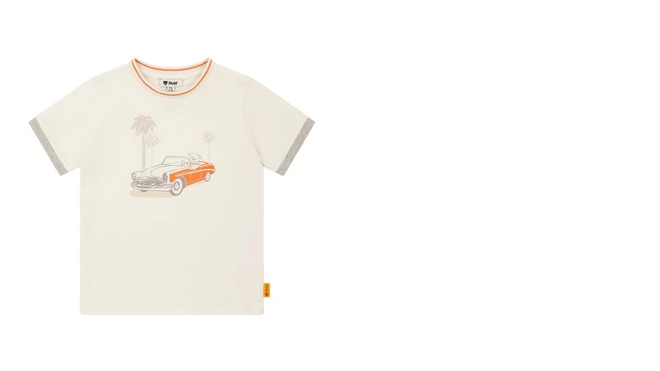 STEIFF sundancer Shirt ,weiß TEDDY fährt Cabrio gr. 98- 122 - Bild 1 von 1