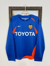 Vintage Nike Valencia Football Train Sweatshirt Soccer Blue Track Top Mens Sz S