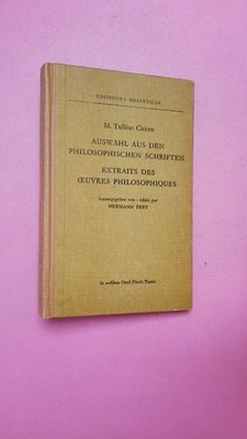 258365 Marcus Tullius Cicero AUSWAHL AUS DEN PHILOSOPHISCHEN SCHRIFTEN
