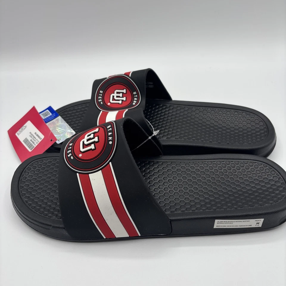 Foco Utah Utes Sandals Slides Slippers Men’s Size M (9-10) NEW - Image 4 of 4