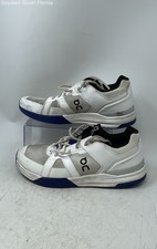 On Mens The Roger Clubhouse Pro White Blue Lace-Up Sneaker Shoes Size 10