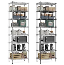 Heavy Duty 8 Tier Wire Shelving Storage Garage Commercial Rack 13.8" 23.6" 79.5"