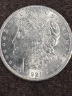 1921 Morgan Silver Dollar, Circulated, XF+/AU, Silver