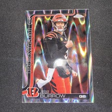 2025 Topps Chrome Joe Burrow Ray Wave Refractor #61 Cincinnati Bengals