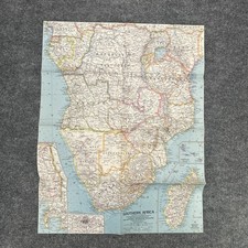 Vtg 1962 National Geographic Southern Africa Map
