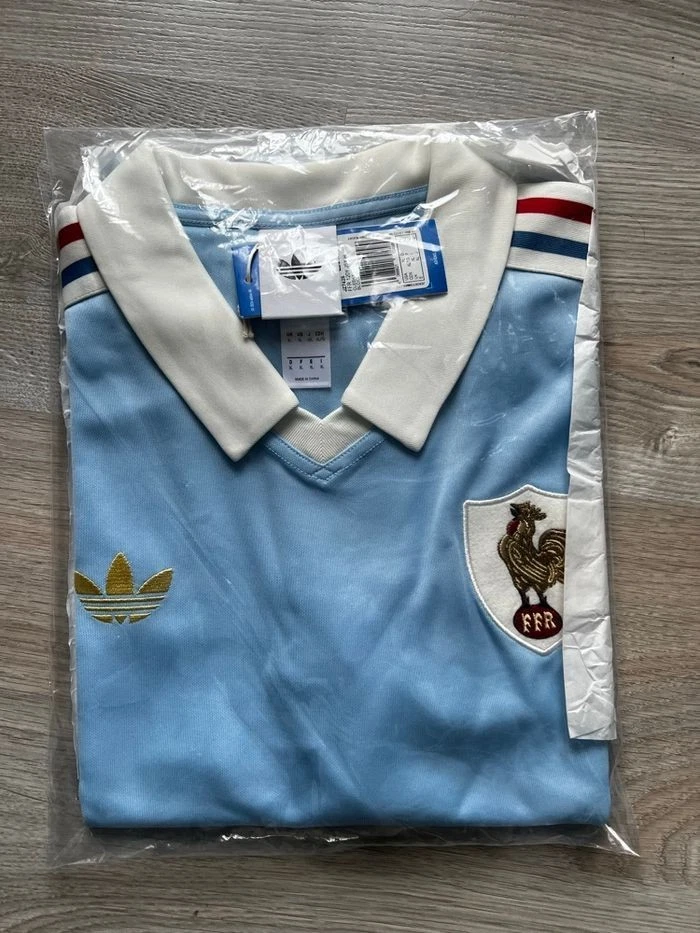MAILLOT DE FOOT vintage domicile Equipe de France 1982-1983 EUR 145,00