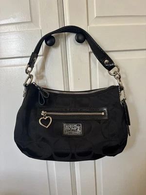 Coach Vintage Poppy Signature Black Shoulder Bag Y2K H1280 - F20044 - Image 1 of 4