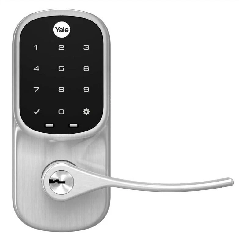 Yale Assure Lever Entry Door Lock w Wi-Fi Connected Touchscreen in Satin Nickel - Image 3 of 4