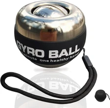 All-Metal Power Gyro Ball,Weighted Auto-Start Hand Wrist Forearm Trainer and Str