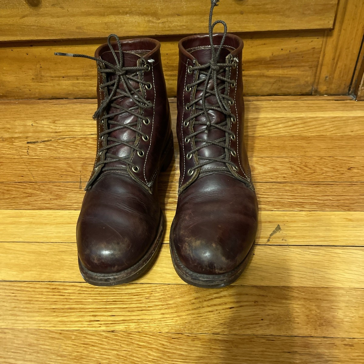 LL Bean Katahdin Chippewa Leather Boots Oxblood Cordovan Mens 11