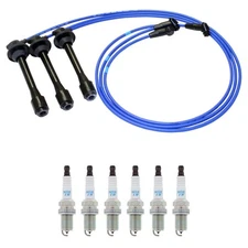NGK 5mm Wire Set 6 Iridium Spark Plug Kit For ES300 3.0L V6 Naturally Aspirated