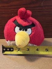 2010 Commonwealth Toys Angry Birds Plush Red Bird Plush 5" Good Condition