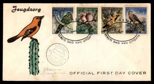 Mayfairstamps Netherlands FDC 1958 Birds on Branches Combo First Day Cover aaw_7