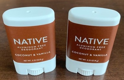 2 Pack - Native Coconut & Vanilla Deodorant 0.35oz Mini Travel Size