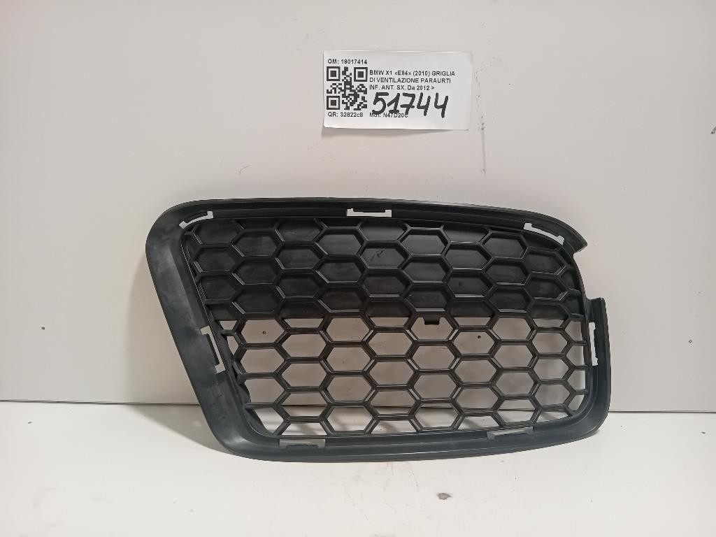 Grille De Pare-Chocs Pour BMW X1 Série (E84) 19017414 N47D20C (09>15)