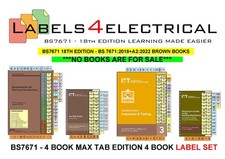 18th Edition ELECTRICAL PRECUT PAGE MARKERS TABS LABELS IET BS7671 ON SITE GUIDE