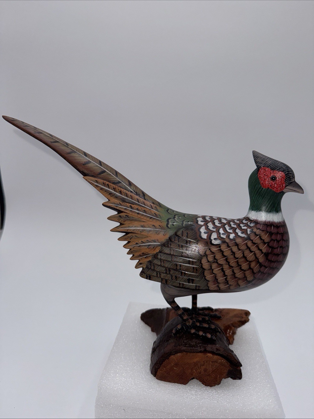 Pheasant Wooden Hand Painted Heritage Industries Stamped Item No WC-9