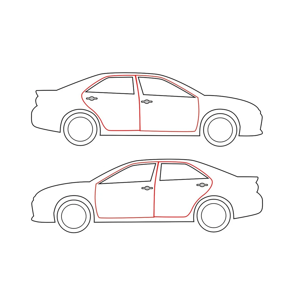 Fit Mercedes-Benz W124 4D 200T 200D 220TE 280TE 250D 300TD Door Weatherstrip Set - Image 4 of 4