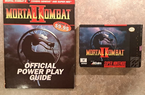 Super Nintendo - Mortal Kombat II & Guide - Tested - w/ reg card - Please read