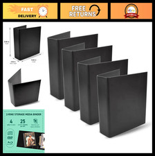 Durable 2-Ring Storage Binder for DVD/CD Sleeves, Holds 25 Sleeves, Space-Saving
