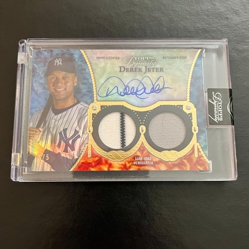 2022 Topps Dynasty Autographed Dual Relic Derek Jeter 5/5 1/1 NY Yankees